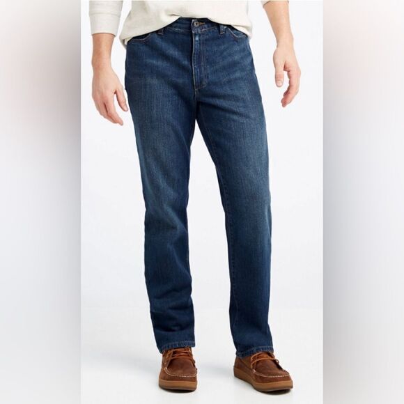 L.L Bean Classic Fit dark washed denim sz 30X34 - Picture 1 of 10